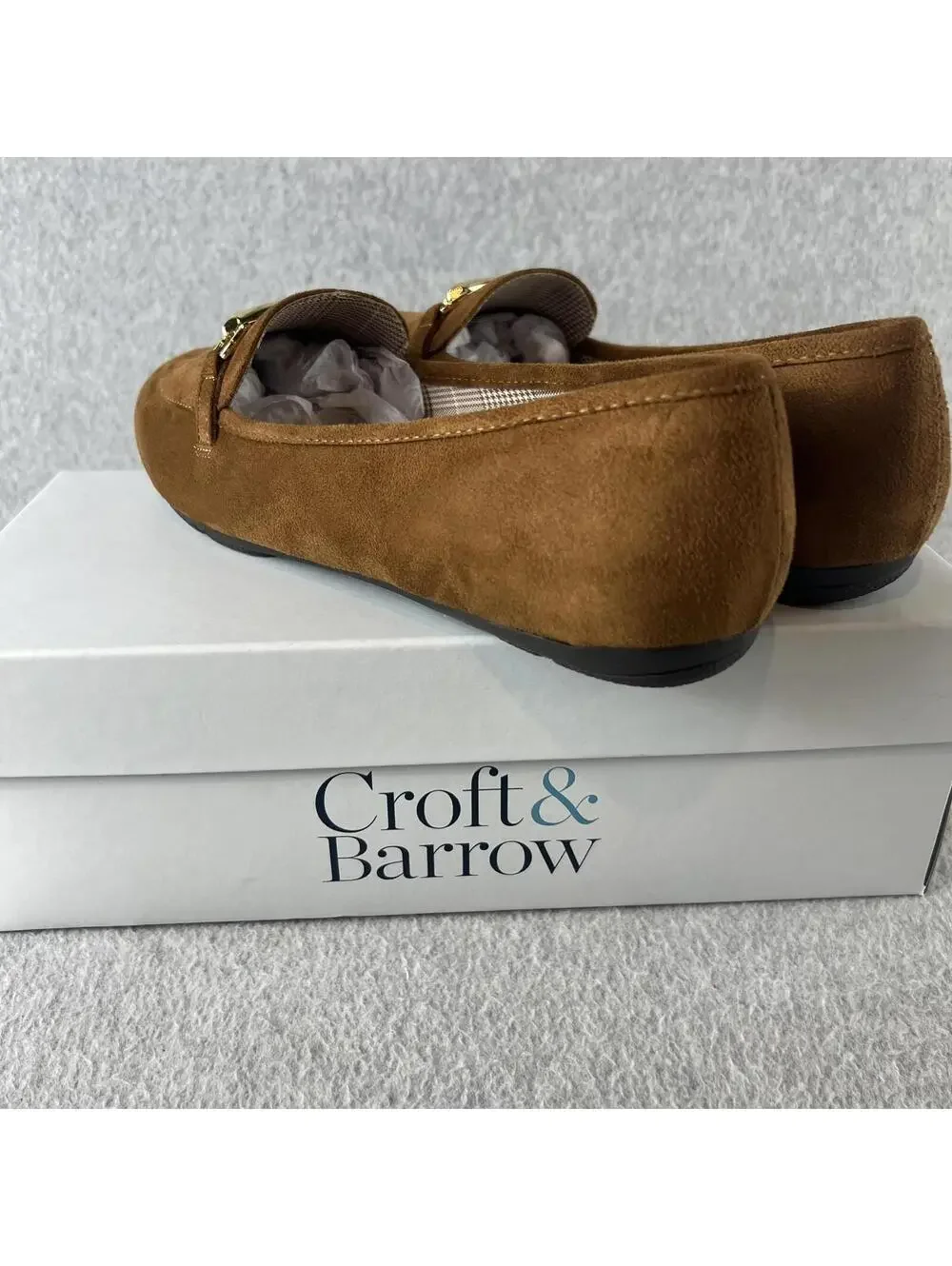 Croft & Barrow Slip On Loafers Shoes Womens Size 6 Faux Suede Comfort Classic